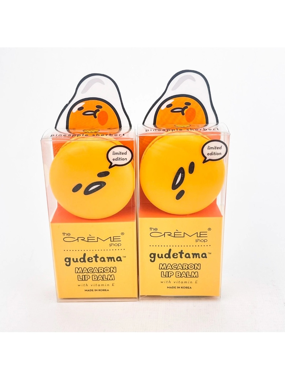 NWT The Crème Shop Limited Edition Gudetama Macaron Lip Balm